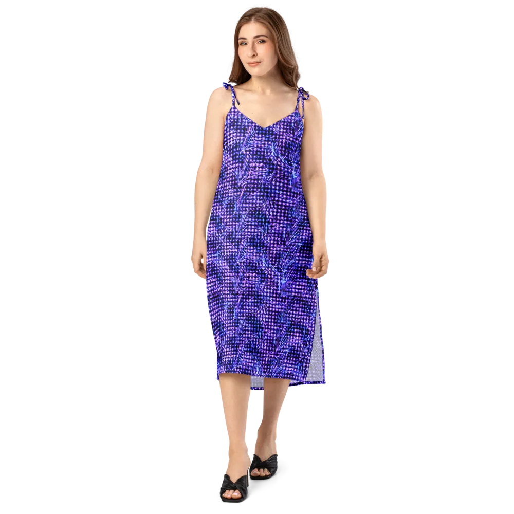 Ultraviolet Circuit on Slip Dress — Front