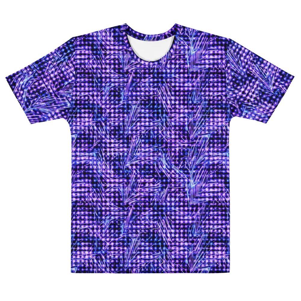 Ultraviolet Circuit on Men's Cotton Crew Neck T-Shirt — Front