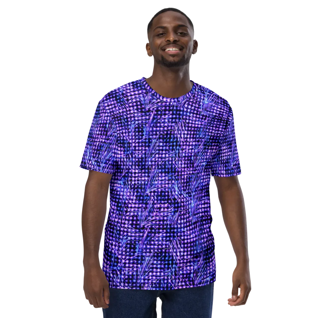 Ultraviolet Circuit on Men's Crew Neck T-Shirt — Front