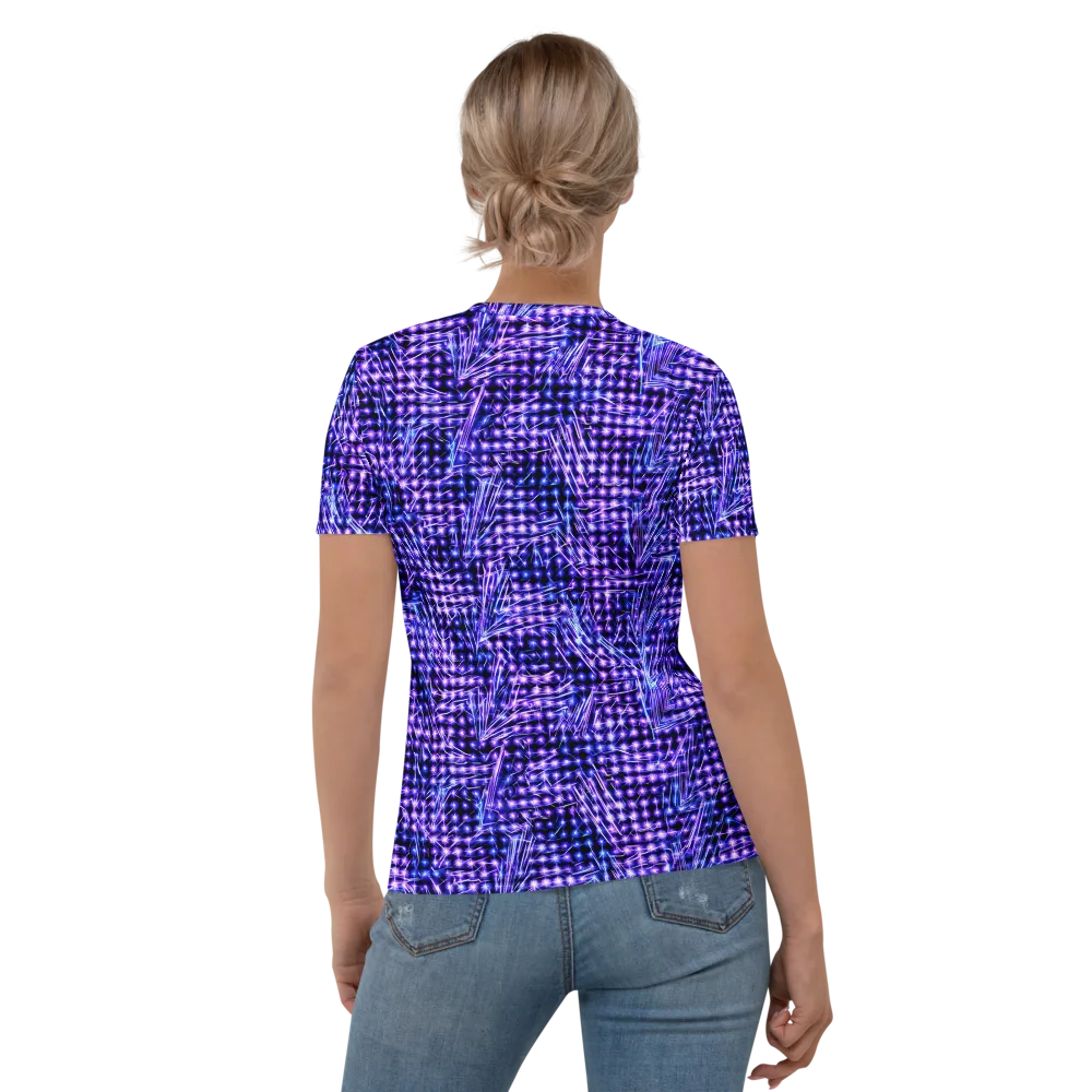 Ultraviolet Circuit on Women's Crew Neck T-Shirt — Back