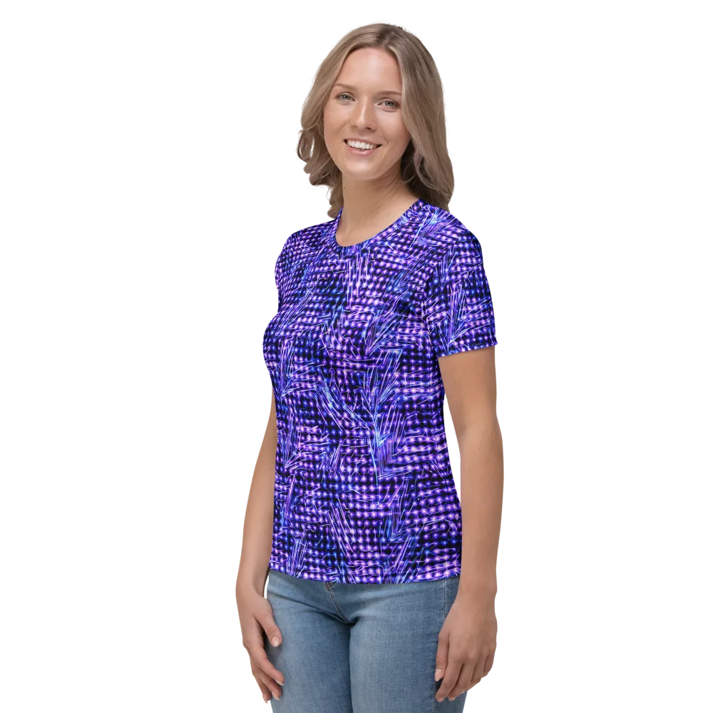 Ultraviolet Circuit on Women's Crew Neck T-Shirt — Left