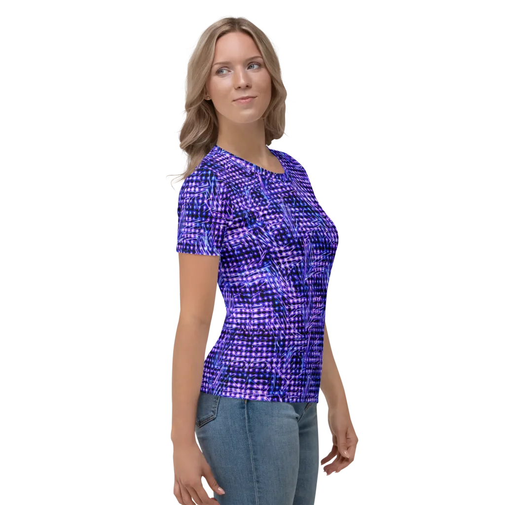 Ultraviolet Circuit on Women's Crew Neck T-Shirt — Right