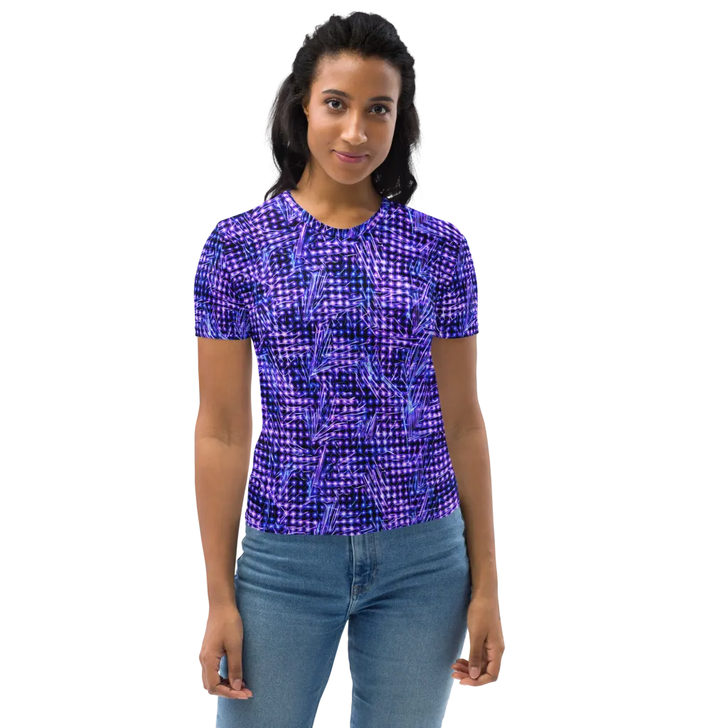 Ultraviolet Circuit on Women's Crew Neck T-Shirt — Front