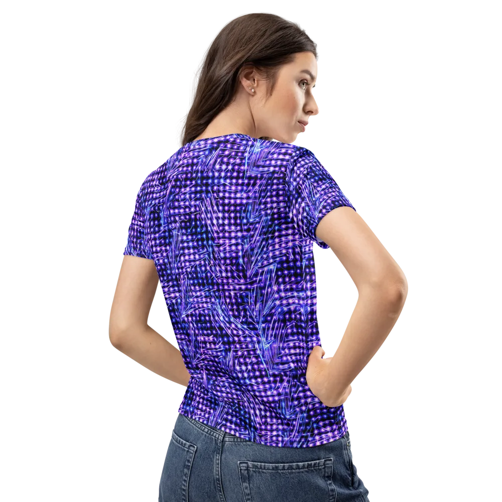 Ultraviolet Circuit on Women's Crew Neck T-Shirt — Back