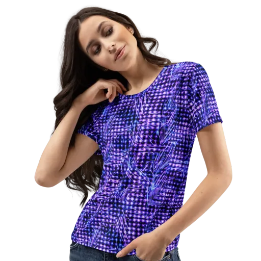Ultraviolet Circuit on a Women's Crew Neck T-Shirt