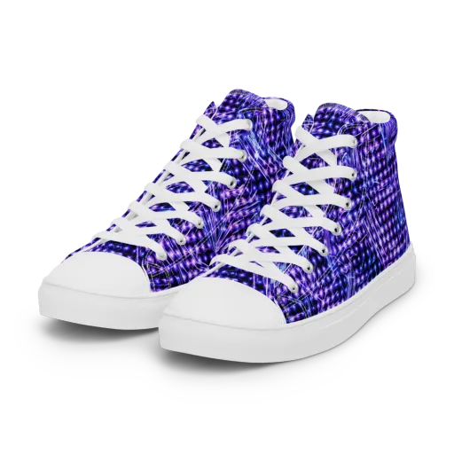 Ultraviolet Circuit on a Women's High Top Canvas Shoes