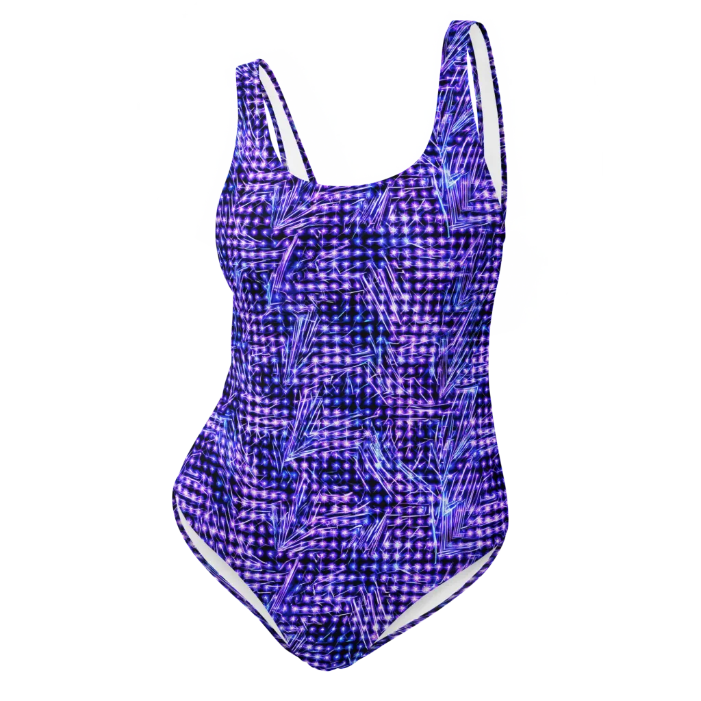 Ultraviolet Circuit on One-Piece Swimsuit — Front