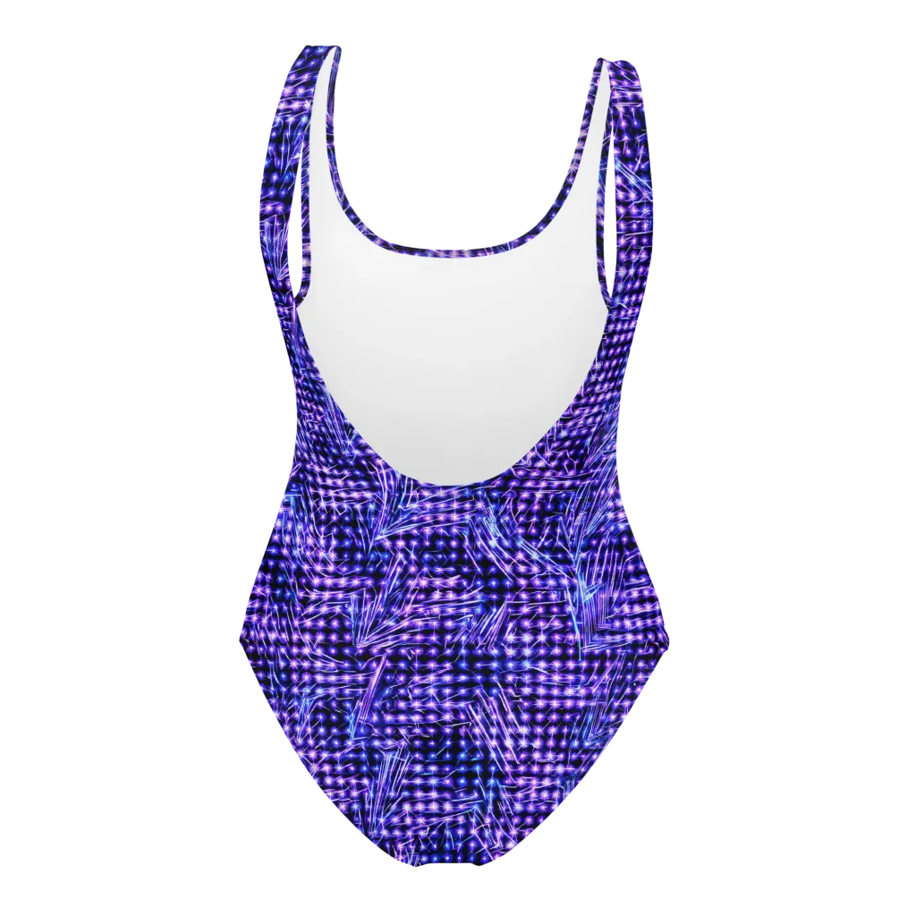 Ultraviolet Circuit on One-Piece Swimsuit — Back