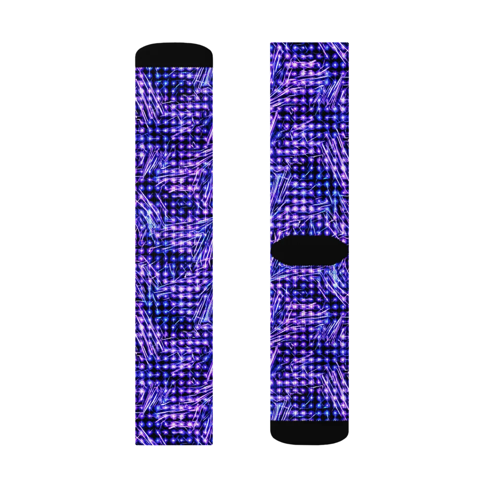 Ultraviolet Circuit on Socks — Left Sock