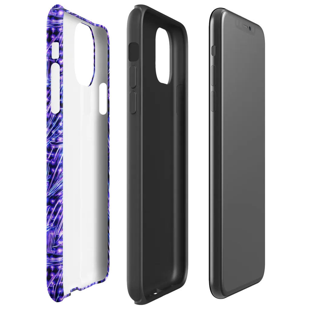 Ultraviolet Circuit on Tough Case for iPhone® — Right
