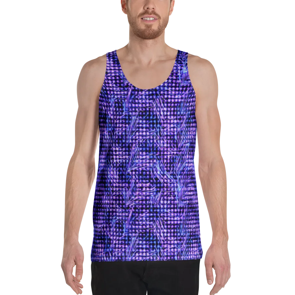 Ultraviolet Circuit on Men's Tank Top — Front