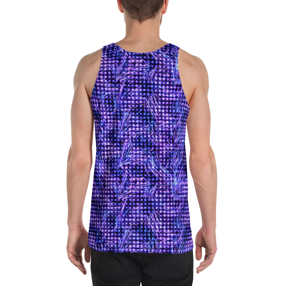 Ultraviolet Circuit on Men's Tank Top — Back