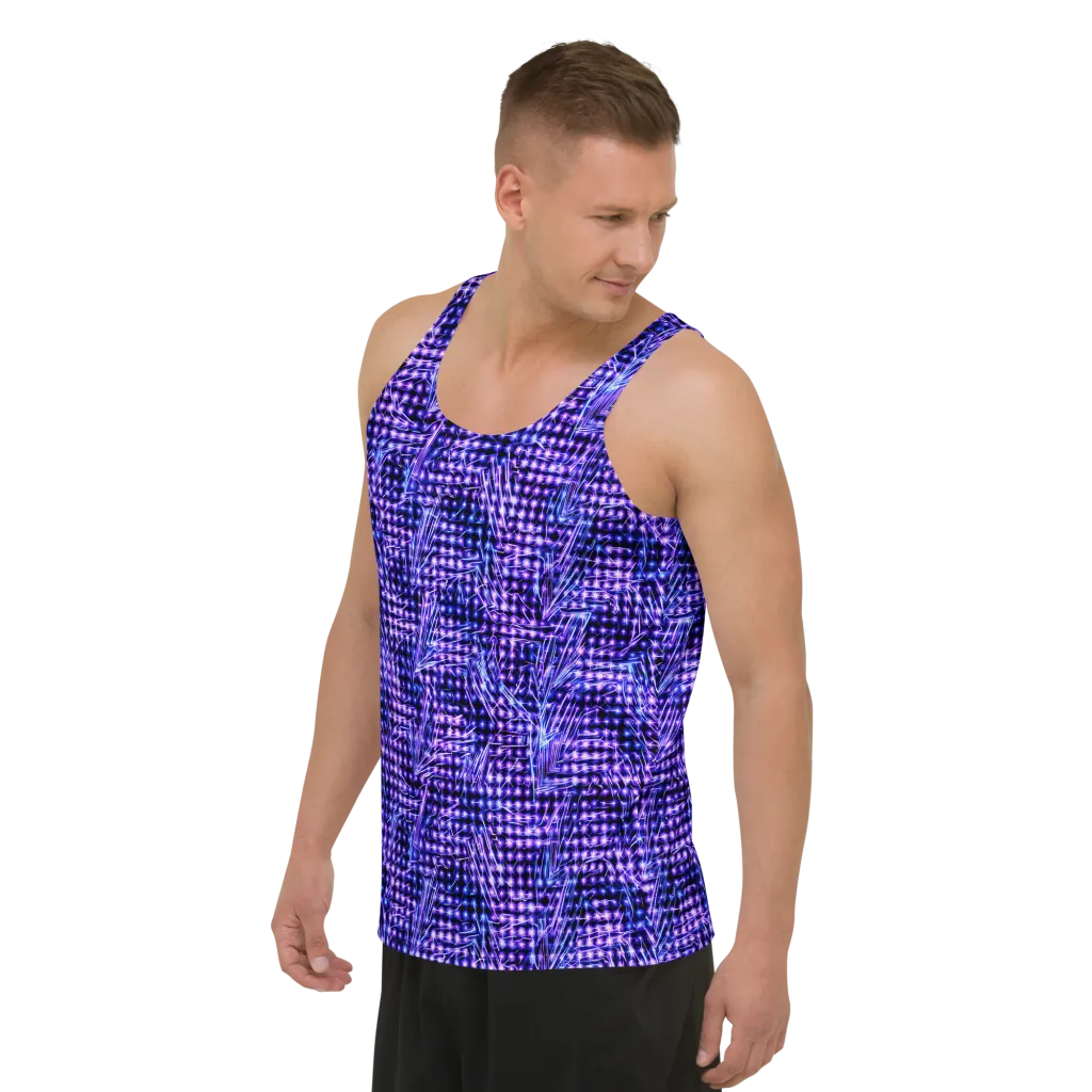 Ultraviolet Circuit on Men's Tank Top — Left Front
