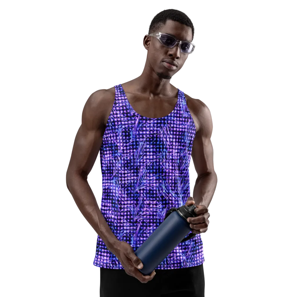 Ultraviolet Circuit on Men's Tank Top — Front