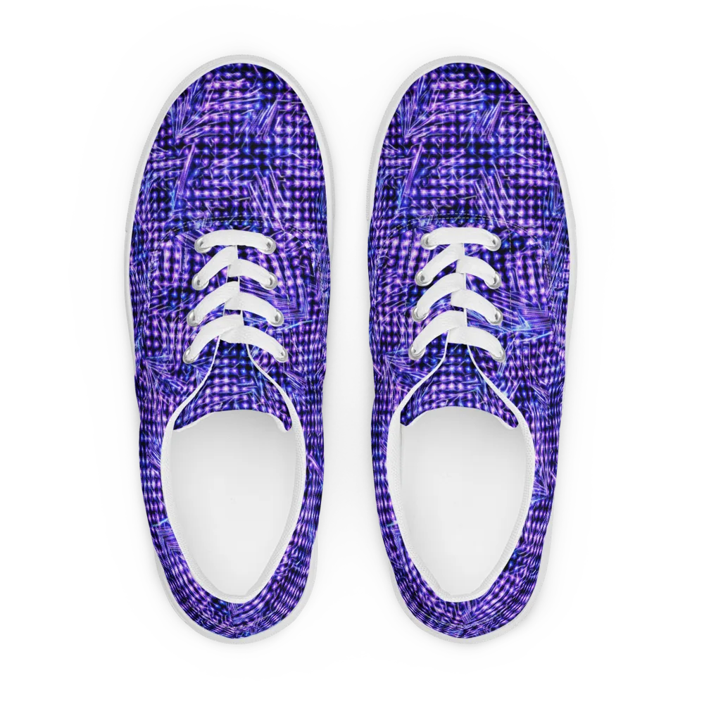Ultraviolet Circuit on Men's Lace-Up Canvas Shoes — Front