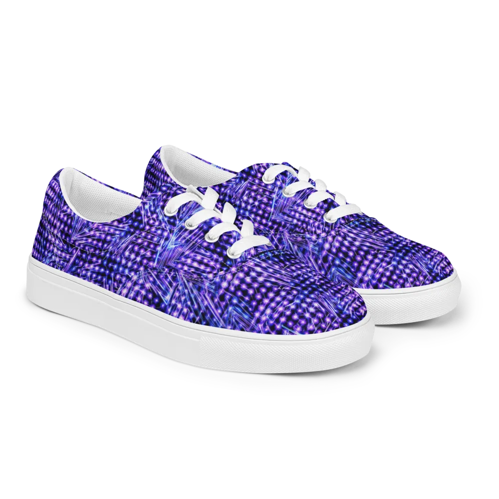 Ultraviolet Circuit on Men's Lace-Up Canvas Shoes — Right Front