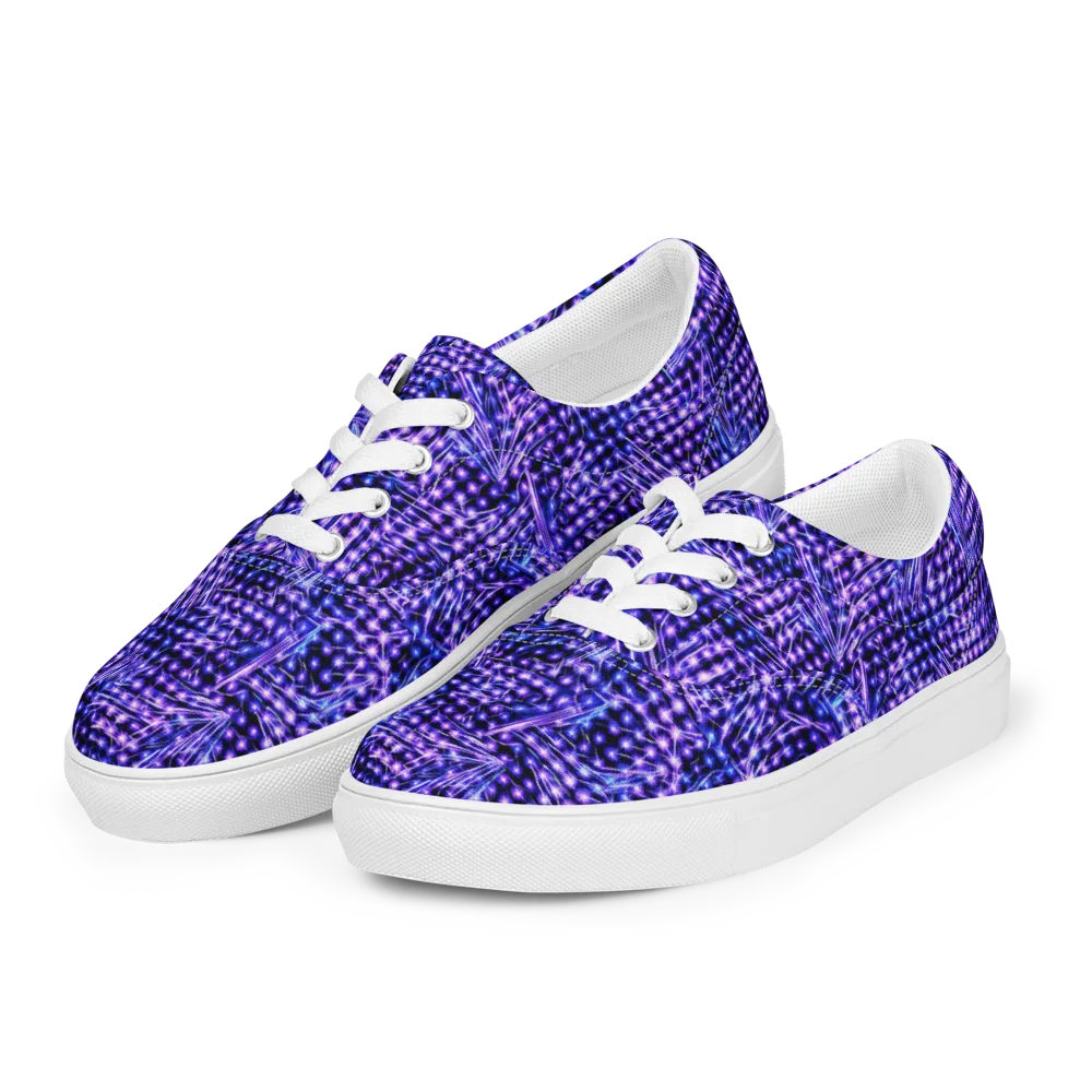 Ultraviolet Circuit on Men's Lace-Up Canvas Shoes — Left Front