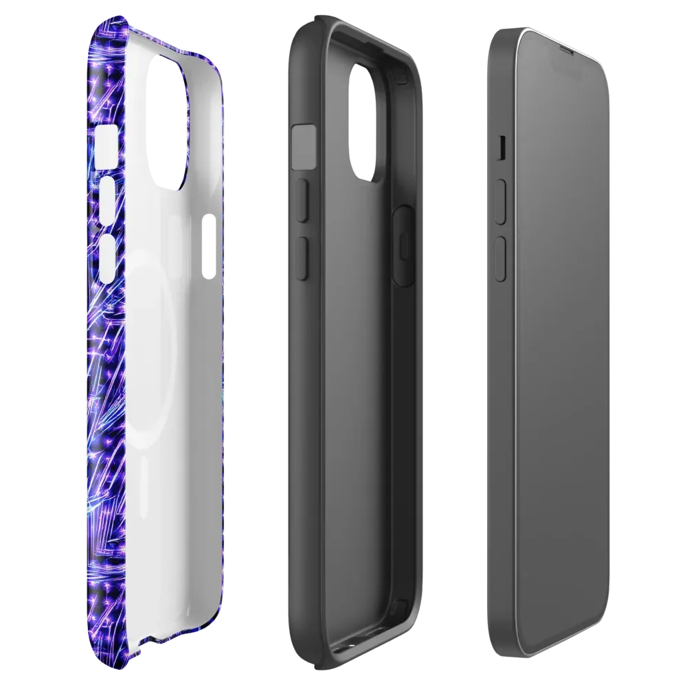 Ultraviolet Circuit on MagSafe Tough Case for iPhone® — Front