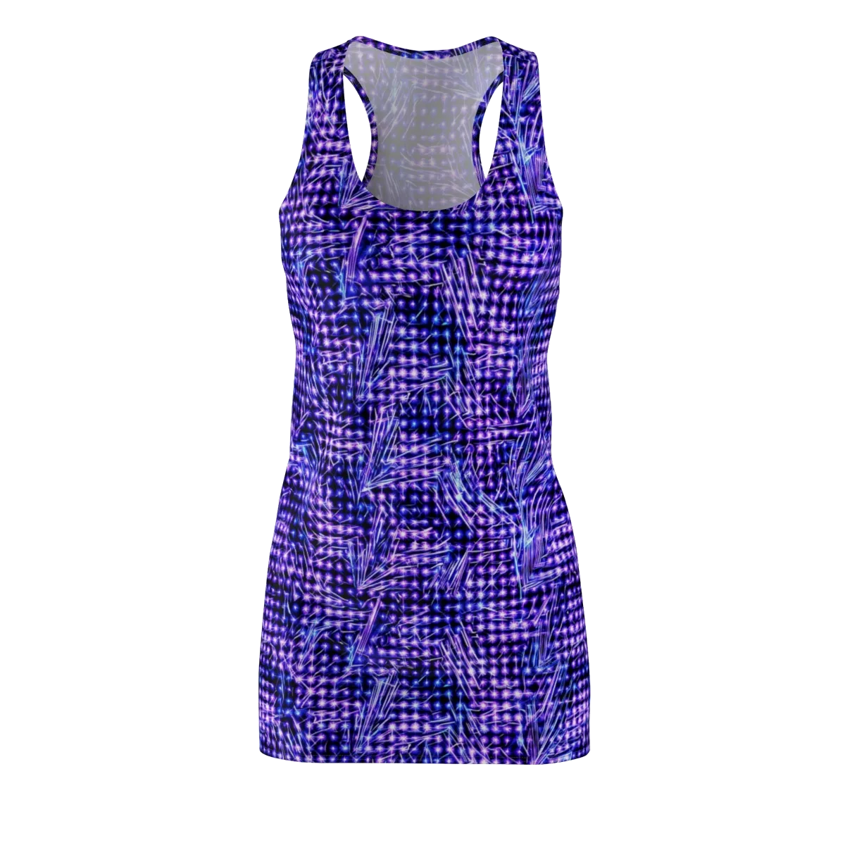 Ultraviolet Circuit on Racerback Dress — Front
