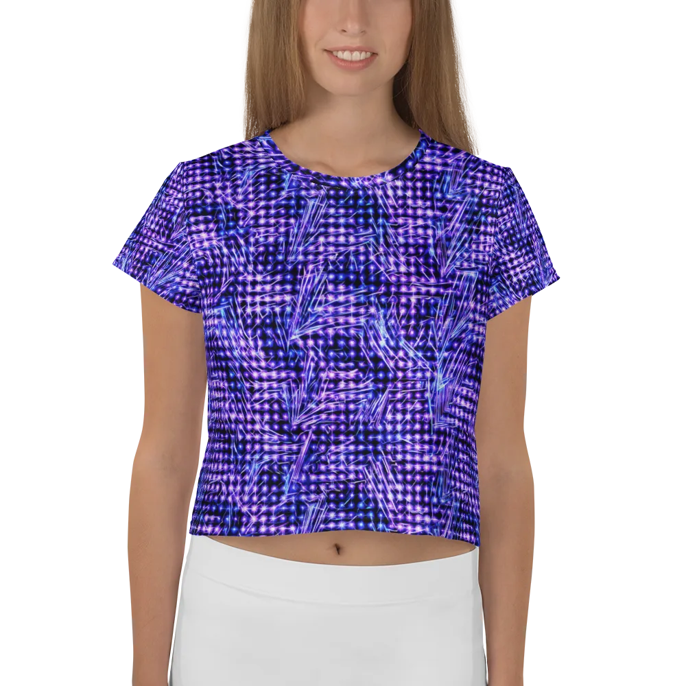 Ultraviolet Circuit on Crop Tee — Front