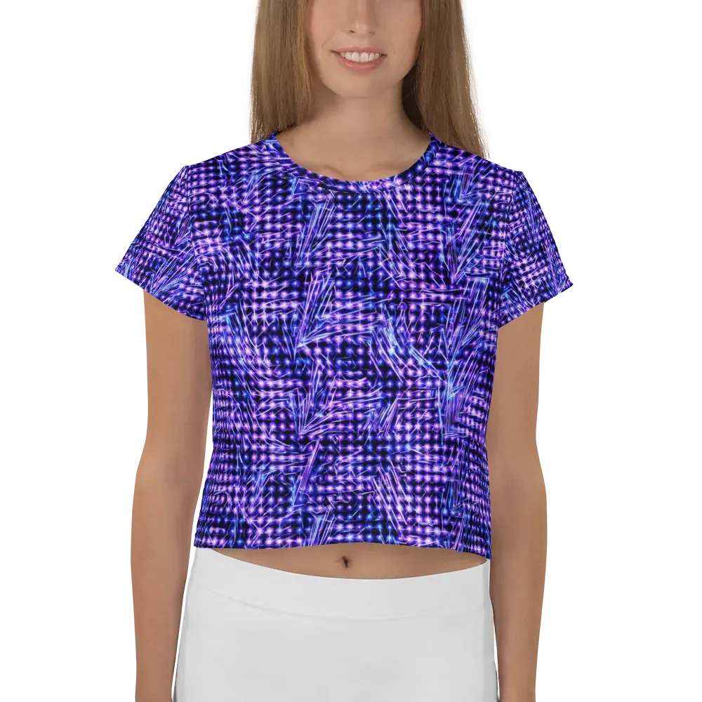 Ultraviolet Circuit on Crop Tee — Front