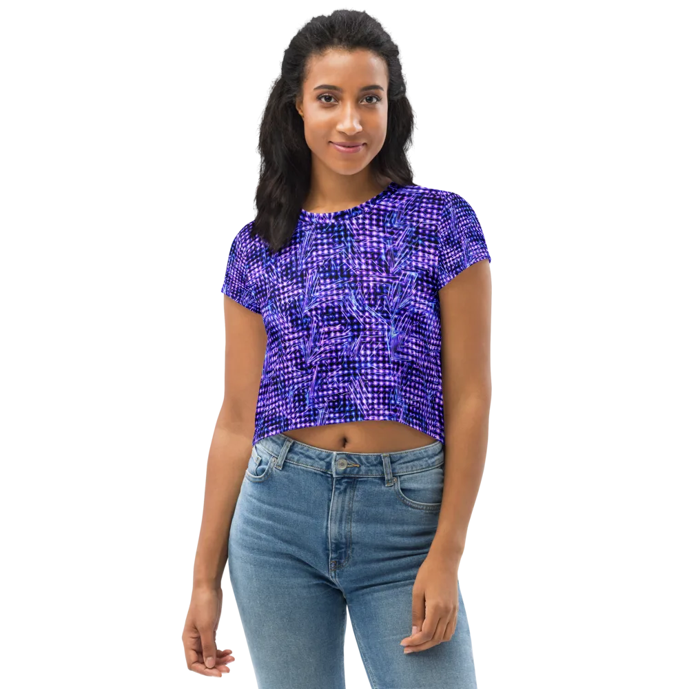 Ultraviolet Circuit on Crop Tee — Front