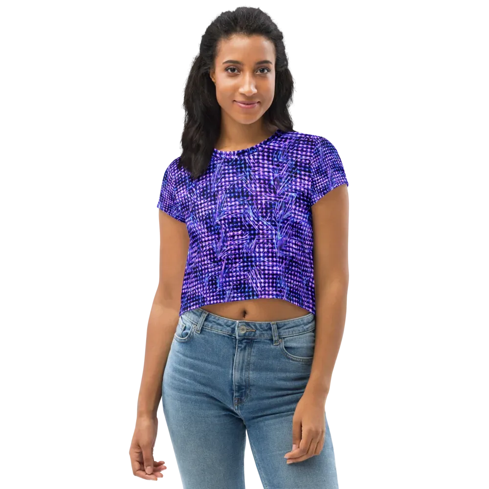 Ultraviolet Circuit on Crop Tee — Front
