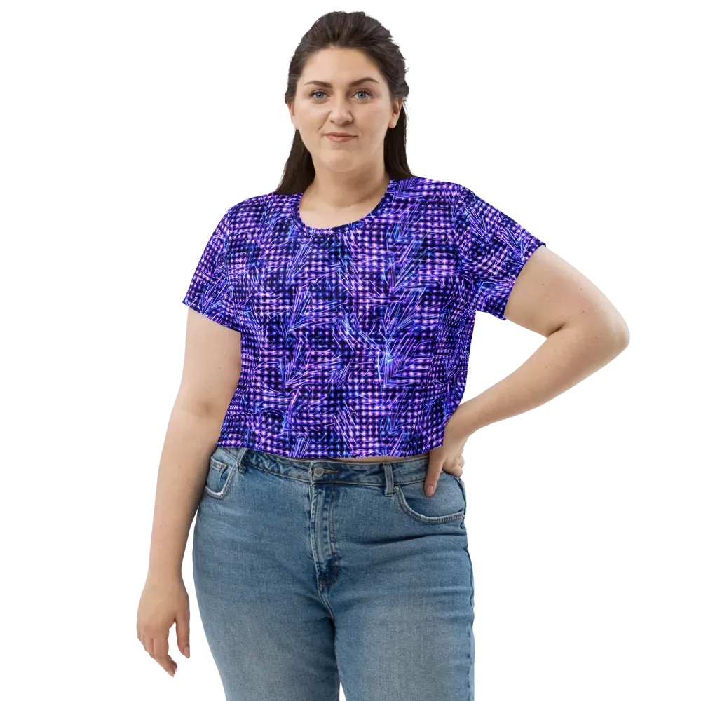 Ultraviolet Circuit on Crop Tee — Front