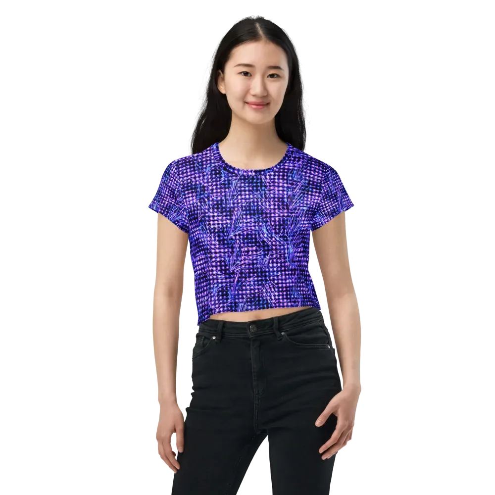 Ultraviolet Circuit on Crop Tee — Front