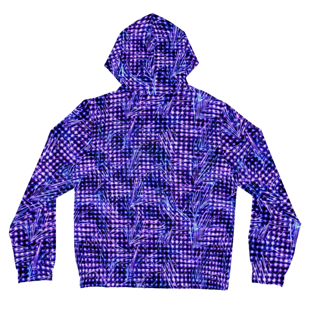 Ultraviolet Circuit on Women's Full-Zip Hoodie — Back