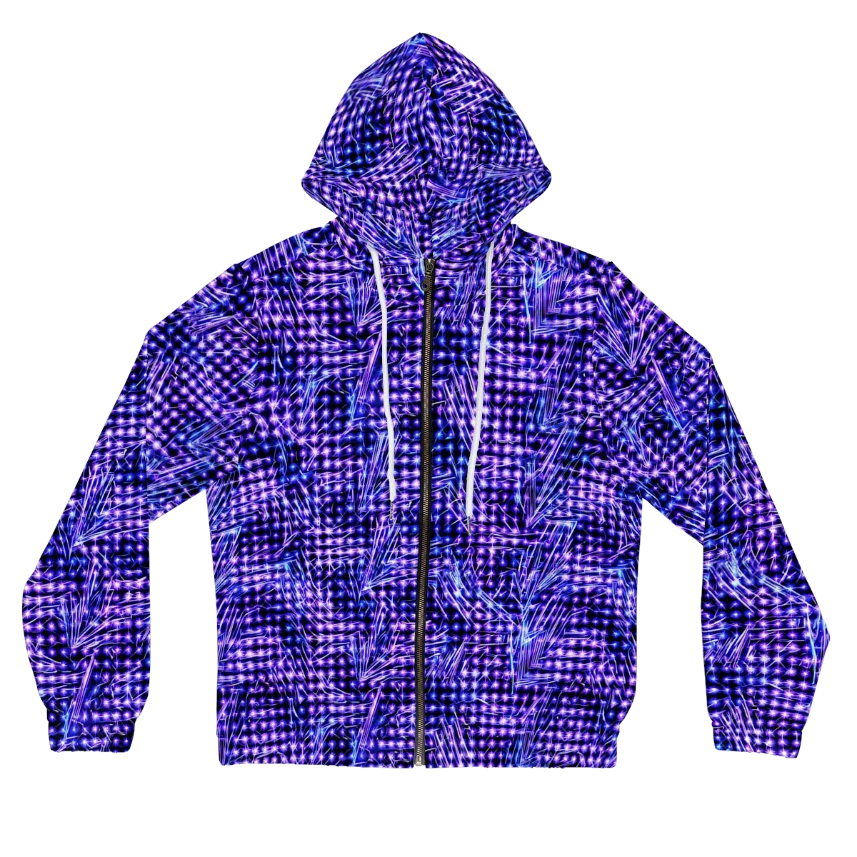 Ultraviolet Circuit on Women's Full-Zip Hoodie — Front