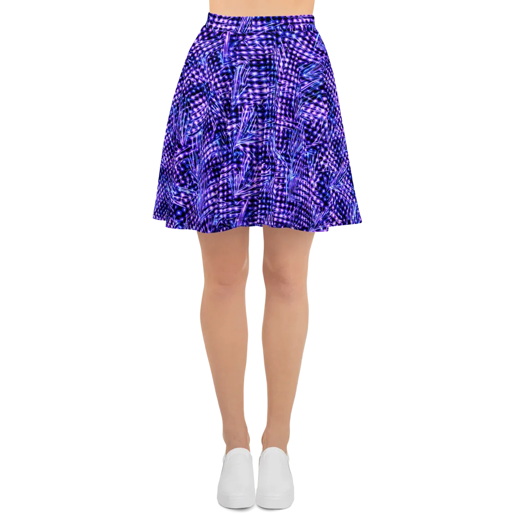 Ultraviolet Circuit on Skater Skirt — Front