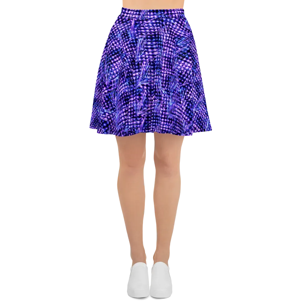 Ultraviolet Circuit on Skater Skirt — Front