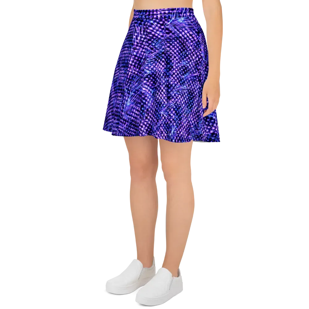 Ultraviolet Circuit on Skater Skirt — Left
