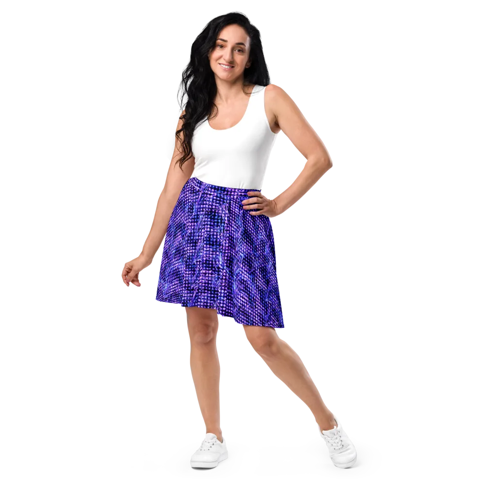 Ultraviolet Circuit on Skater Skirt — Front