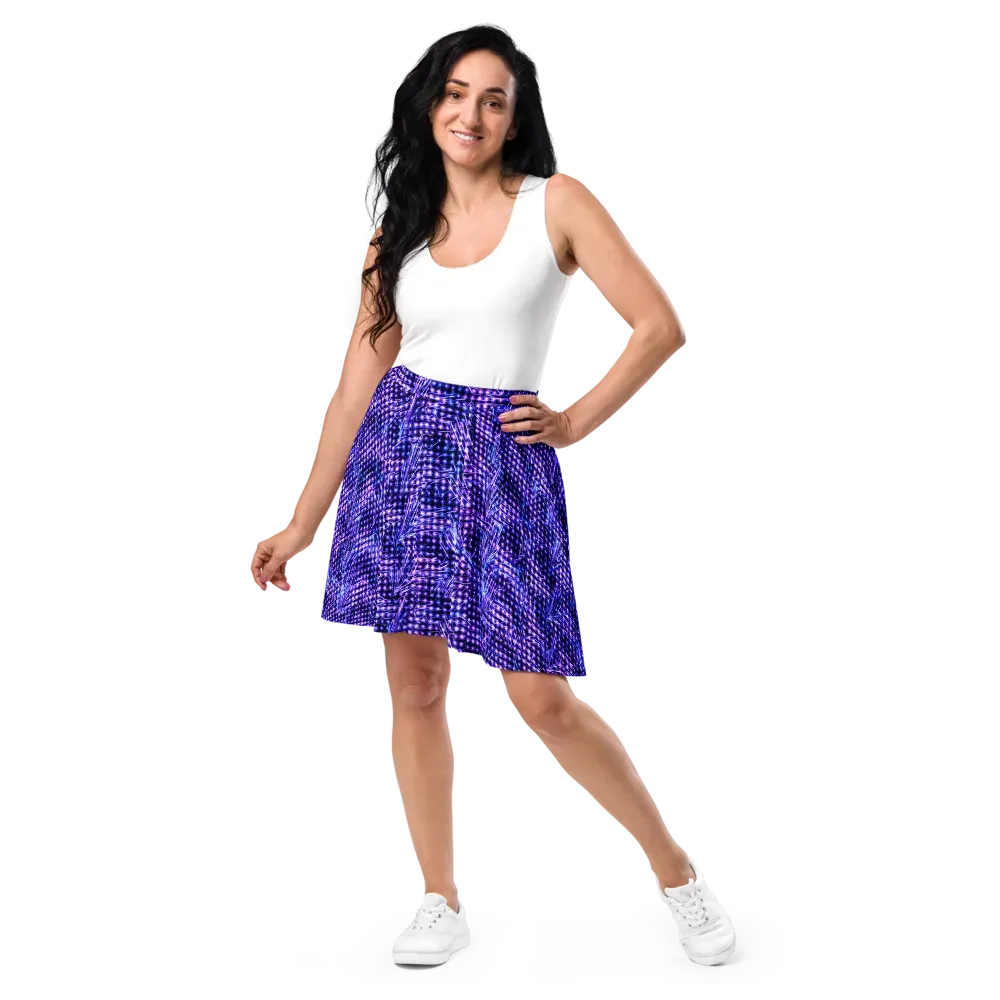 Ultraviolet Circuit on Skater Skirt — Front
