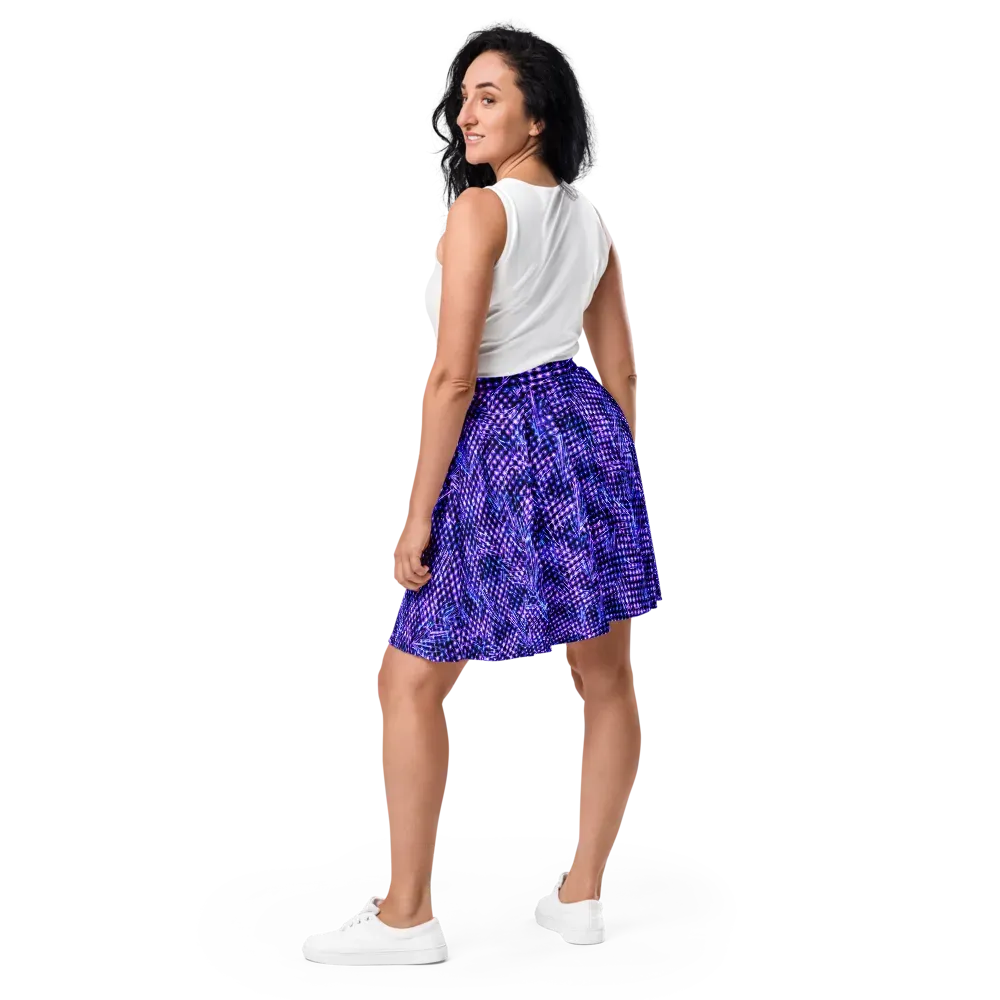 Ultraviolet Circuit on Skater Skirt — Back