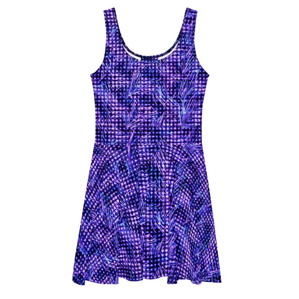 Ultraviolet Circuit on Skater Dress — Front