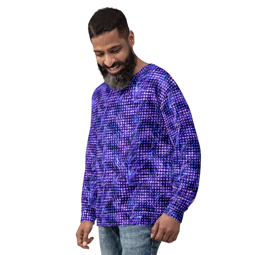 Ultraviolet Circuit on Sweatshirt — Left Front