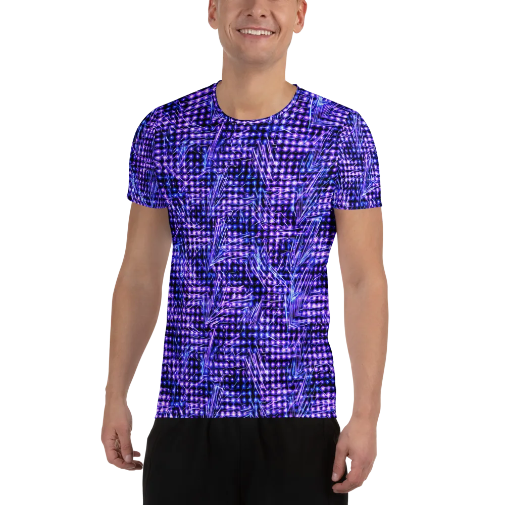 Ultraviolet Circuit on Men's Athletic T-Shirt — Front