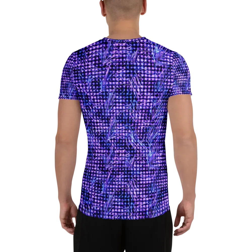 Ultraviolet Circuit on Men's Athletic T-Shirt — Back