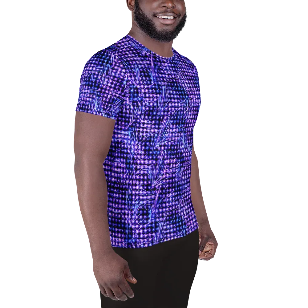 Ultraviolet Circuit on Men's Athletic T-Shirt — Right