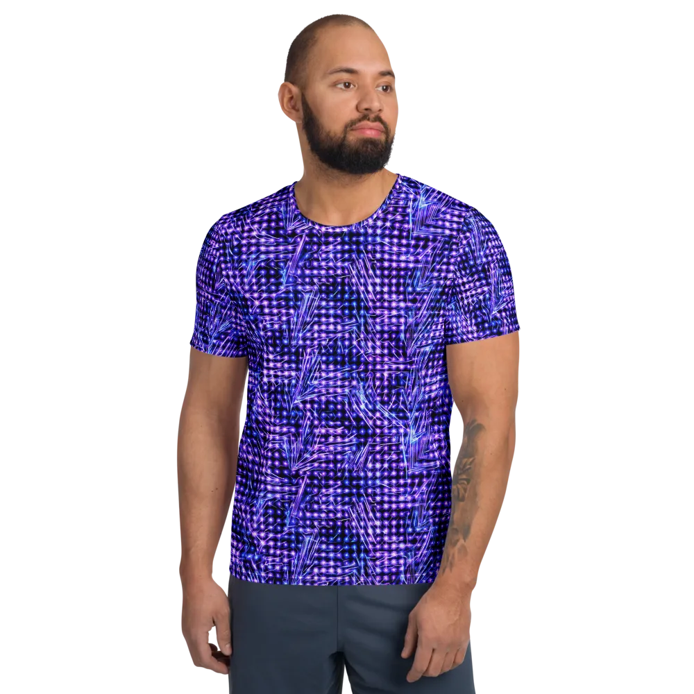 Ultraviolet Circuit on Men's Athletic T-Shirt — Front