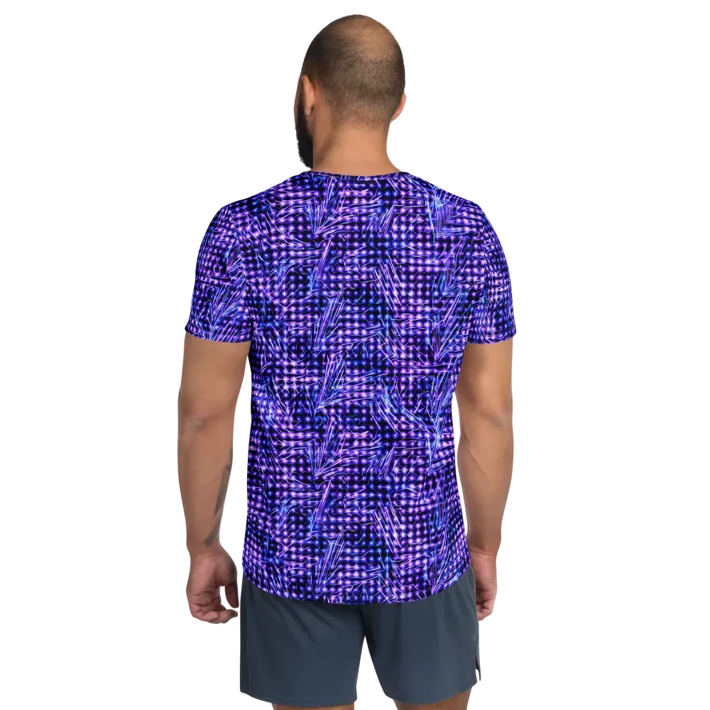 Ultraviolet Circuit on Men's Athletic T-Shirt — Back