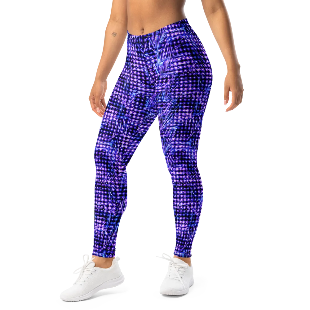 Ultraviolet Circuit on Leggings — Left Front