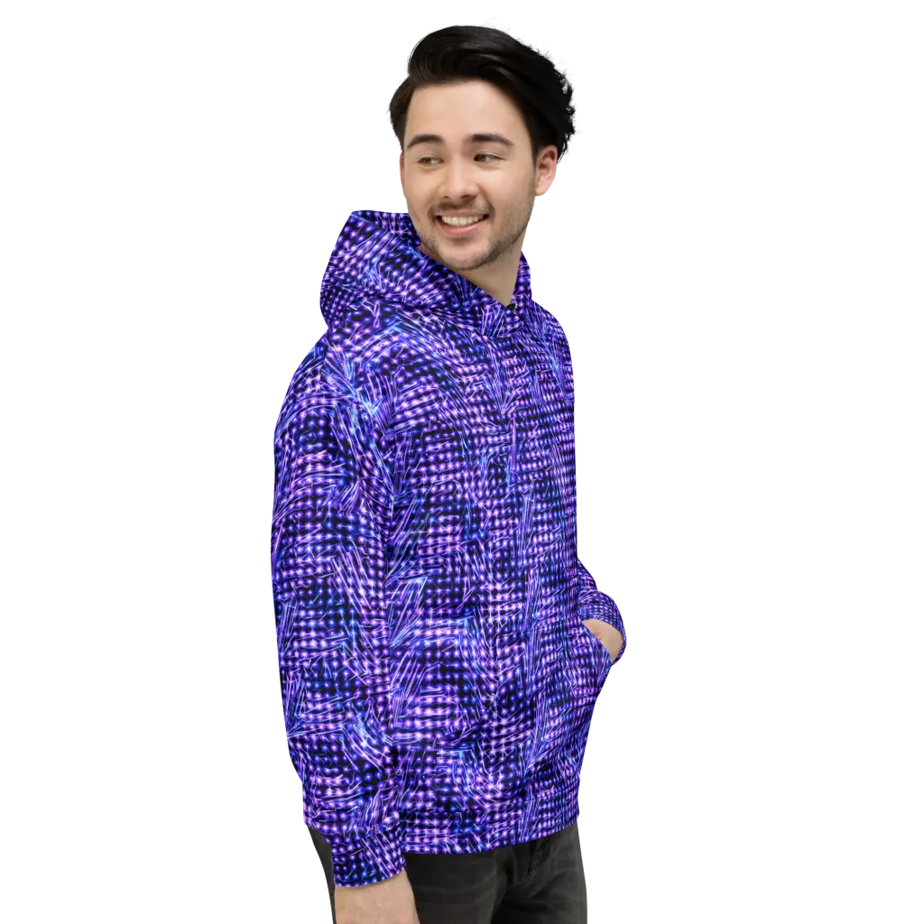 Ultraviolet Circuit on Hoodie — Right
