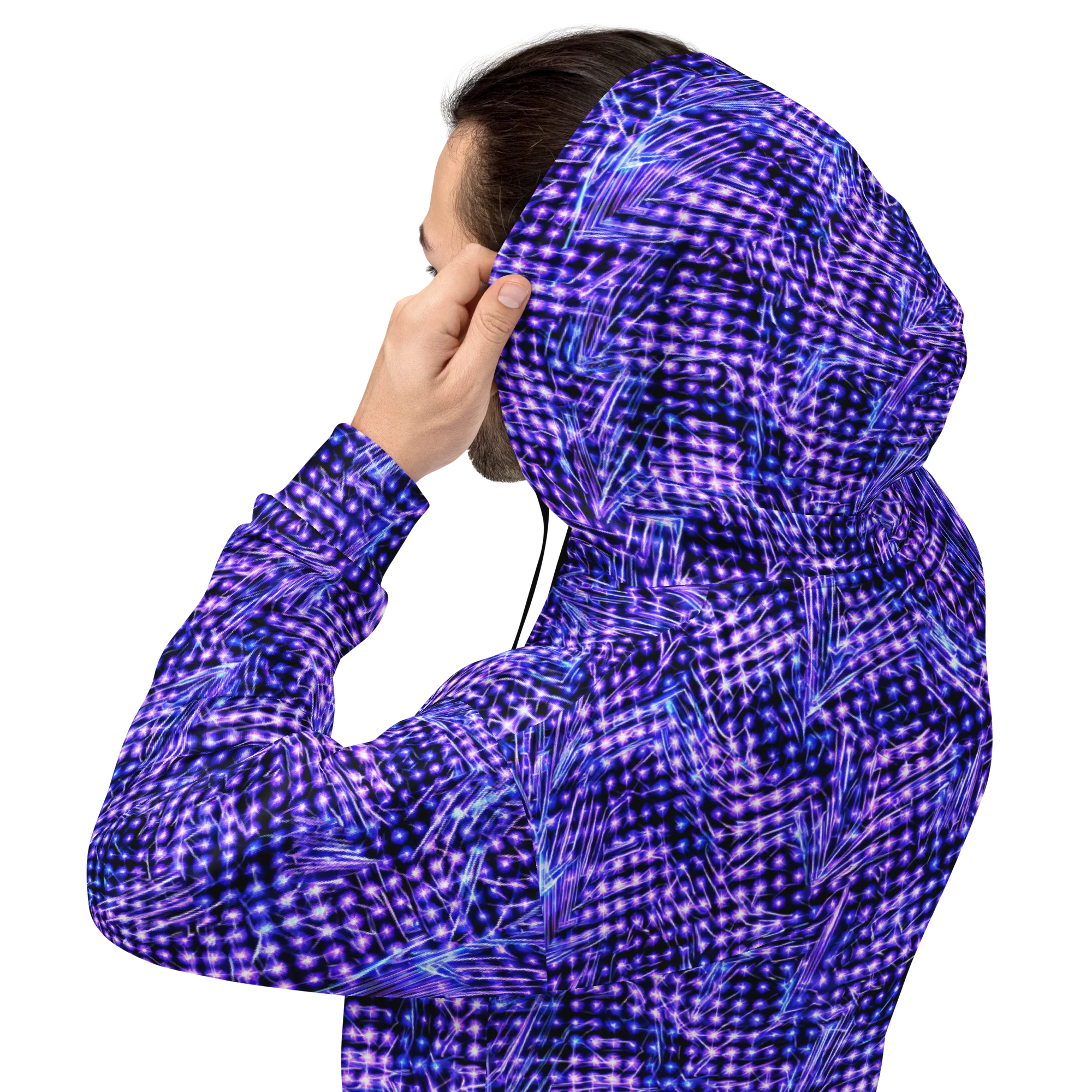 Ultraviolet Circuit on Hoodie — Back
