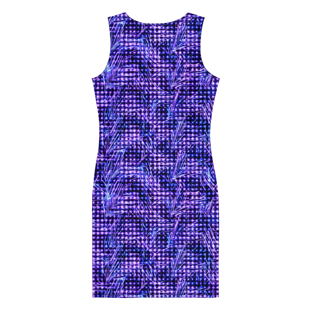 Ultraviolet Circuit on Bodycon Dress — Back