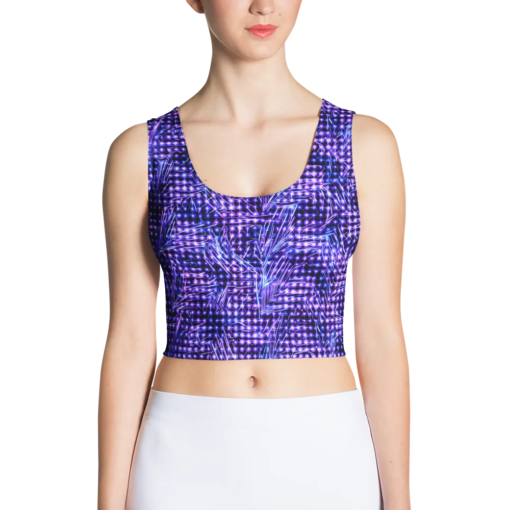 Ultraviolet Circuit on Crop Top — Front