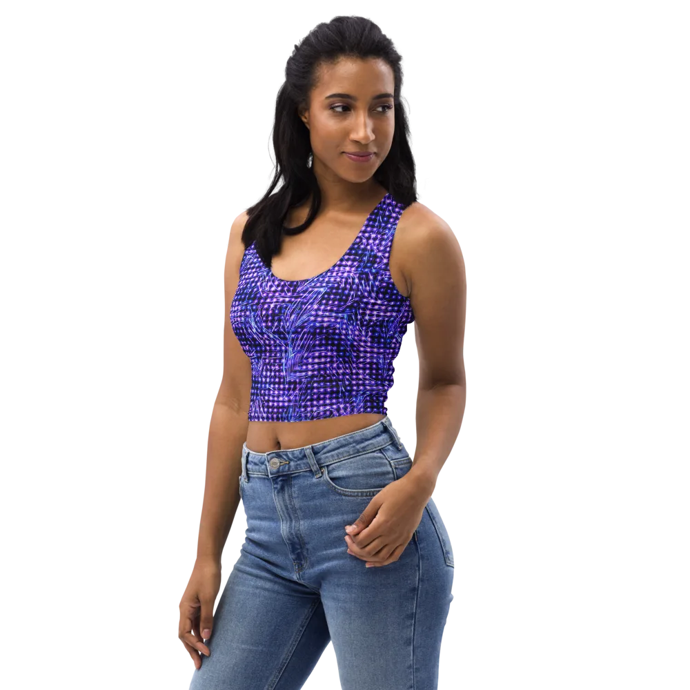 Ultraviolet Circuit on Crop Top — Left Front